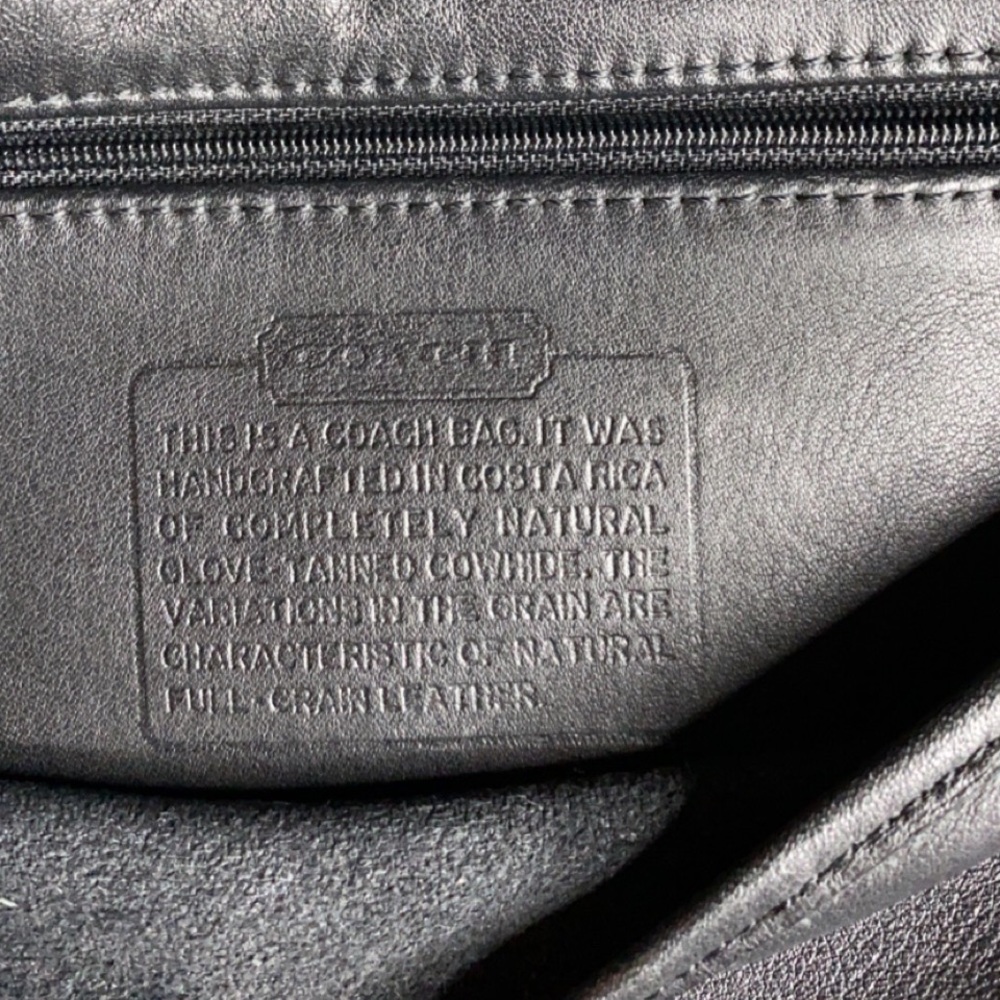 Black leather Coach purse